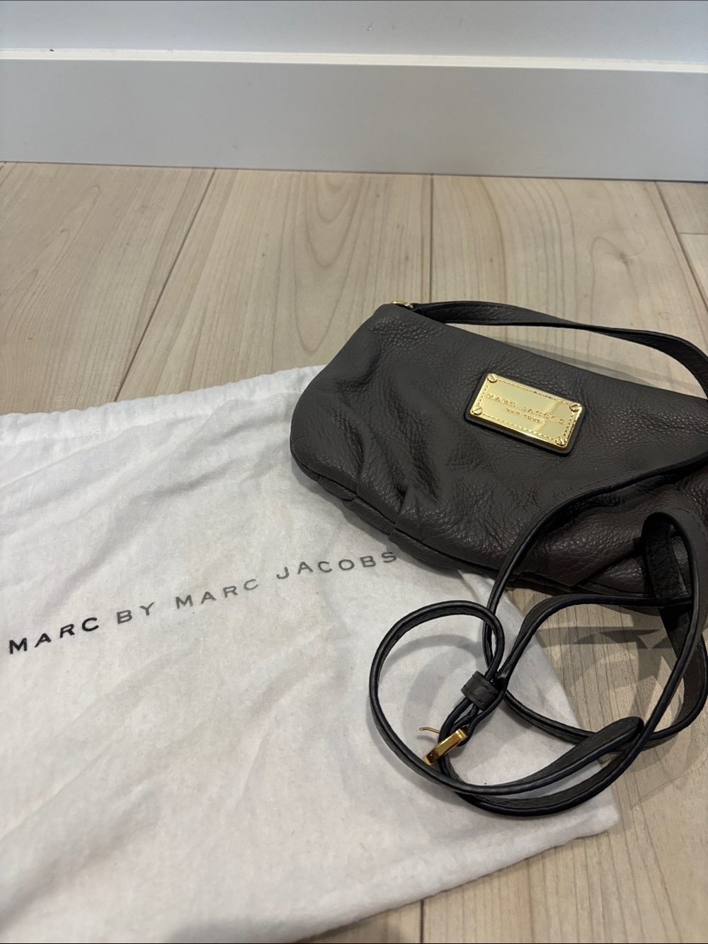 Marc by Marc Jacobs Leather Crossbody with Gold Plate